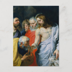 Cartão Postal Cristo de Peter por Peter Paul Rubens