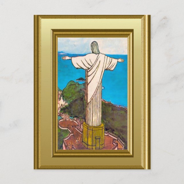 Cartão Postal Cristo do Rei do Rio de Janeiro (Frente)