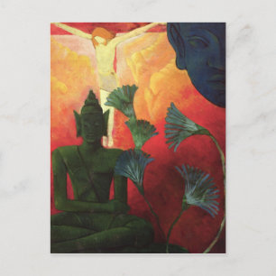 Cartão Postal Cristo e Buda, c.1890-1892