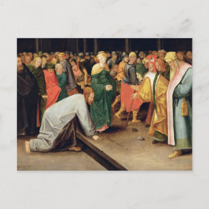 Cartão Postal Cristo e mulheres adultério, 1628