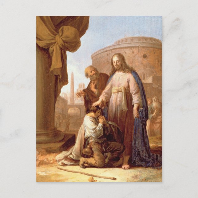Cartão Postal Cristo e Rich Young Ruler, 1640 (Frente)