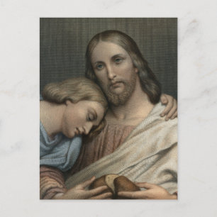 Cartão Postal Cristo e São João por Ary Scheffer
