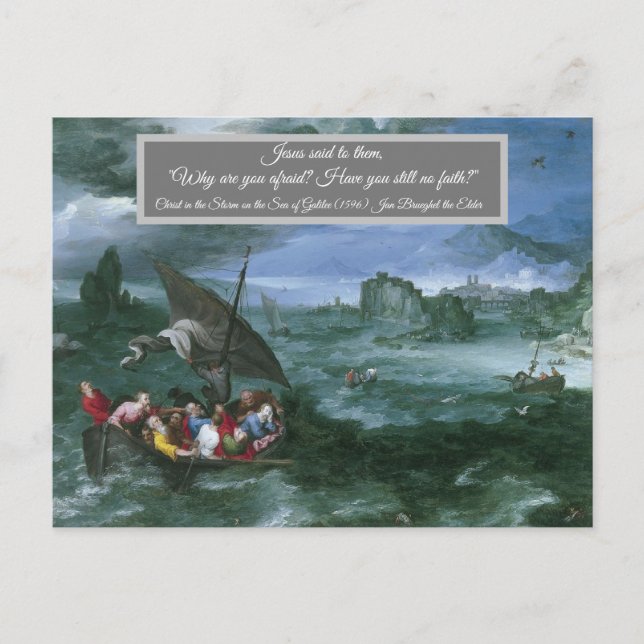 Cartão Postal Cristo na Tempestade (Frente)