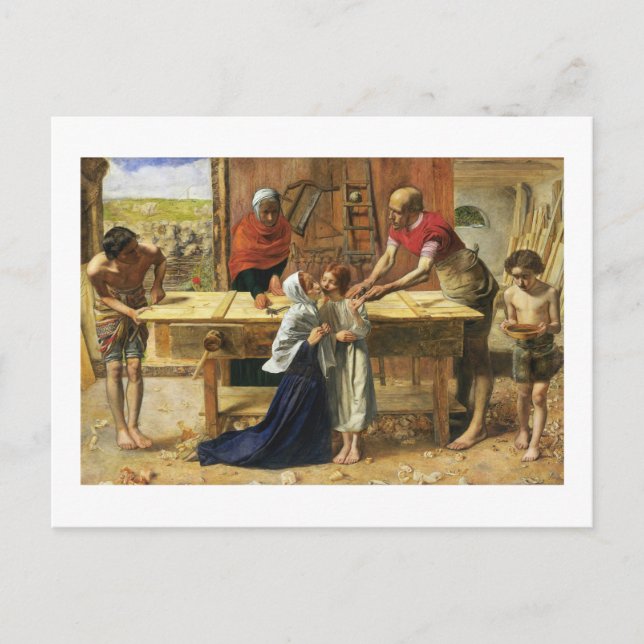 Cartão Postal Cristo no Compro Carpenter do Pai (Frente)