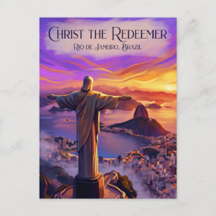 Cartão Postal Cristo Redentor Brasil