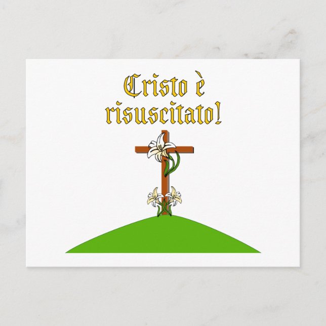 Cartão Postal Cristo risen (Frente)