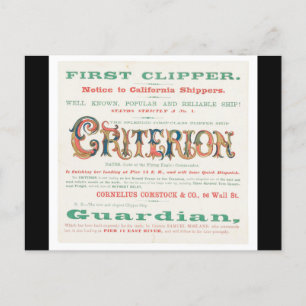 Cartão Postal Critério Vela do Clipper