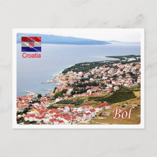 Cartão Postal Croácia - Bol - (Frente)