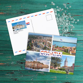 Cartão Postal Croácia | Hrvatska | Mar Adriático | Ístria