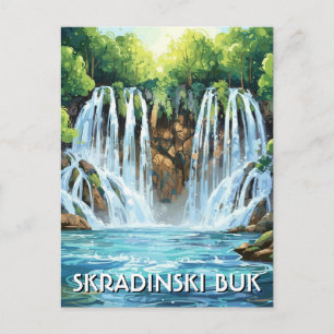 Cartão Postal Croácia Skradinski Buk