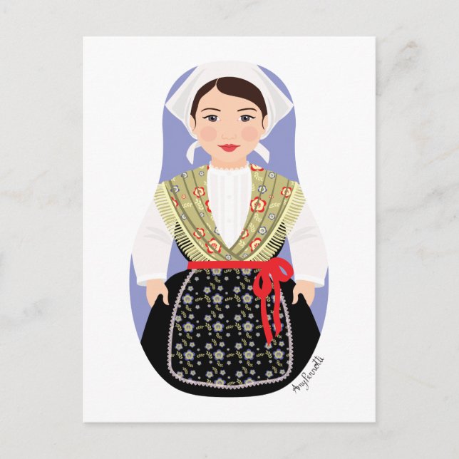 Cartão postal Croata-Ístria Matryoshka (Frente)