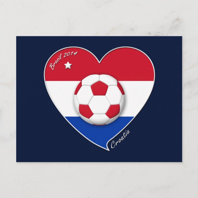 Cartão Postal "CROATIA" Soccer Team 2014. Fútbol de Croacia (Frente)