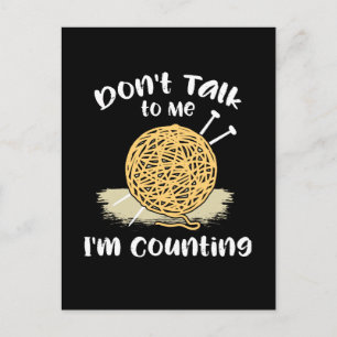 Cartão Postal Crochet - Estou contando