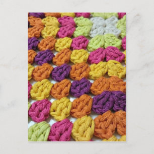 Cartão Postal Crochet Granny Square