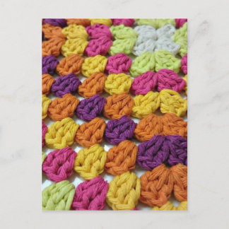 Cartão Postal Crochet Granny Square