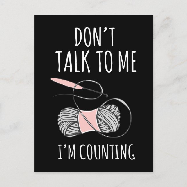 Cartão Postal Crochet Mãe Humor de Fio Avozinha de Crochê (Frente)