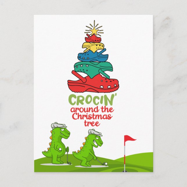 Cartão Postal Crocin em torno da árvore de Natal (Frente)