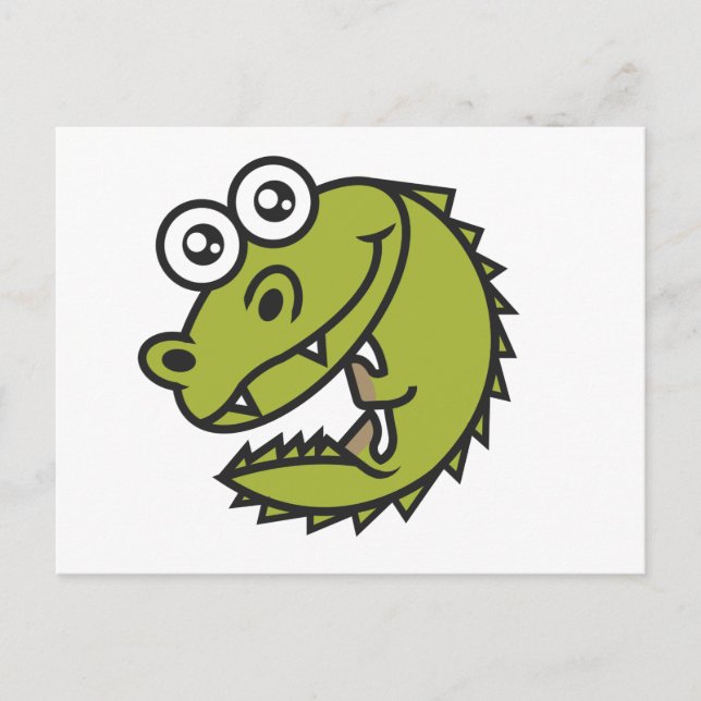Cartão Postal Crocodilo Bebê Fofo Crocodilo (Frente)