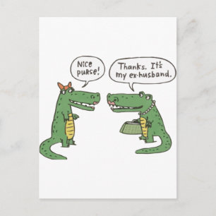 Cartão Postal Crocodilo Engraçado
