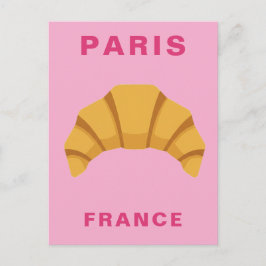 Cartão Postal Croissant Comida Francesa Padaria Paris França