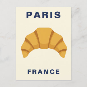 Cartão Postal Croissant da França Padaria