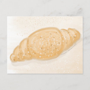 Cartão Postal Croissant Fresco