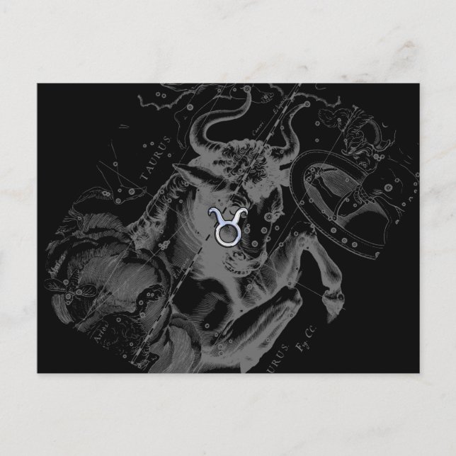 Cartão Postal Crómio como Signo de Touro em Hevelius (Frente)