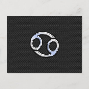 Cartão Postal Cromo Como Signo do Zodíaco de Câncer no Estilo de