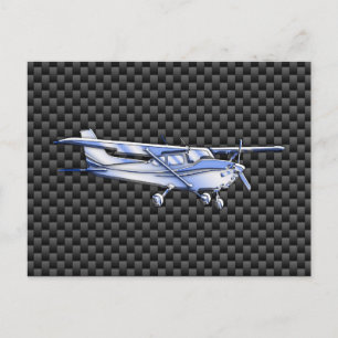 Cartão Postal Cromo De Aeronaves Como Fibra De Carbono Negro De