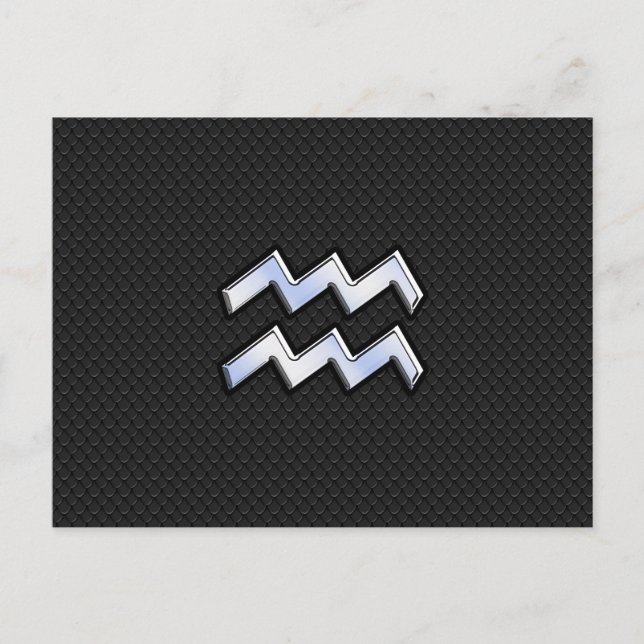 Cartão Postal Cromo Moderno Como Aquarius Zodiac Sinal em Cobra (Frente)