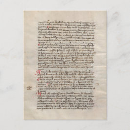 Cartão Postal Crônica de História Antiga Manuscrito Medieval
