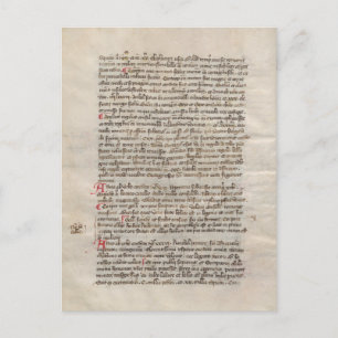 Cartão Postal Crônica de História Antiga Manuscrito Medieval