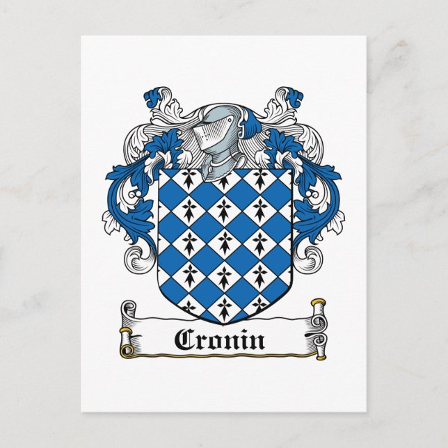 Cartão Postal Cronin Family Crest (Frente)