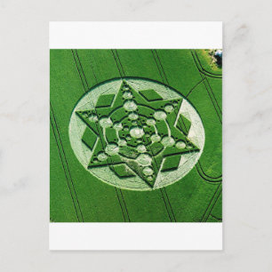 Cartão Postal Crop Circle Spinning Star