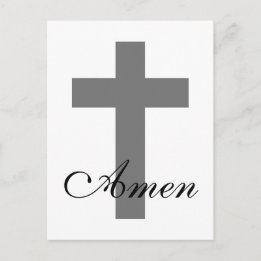 Cartão Postal CROSS + AMEN moderna |