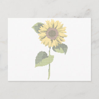 Cartão Postal cross dot sunflower