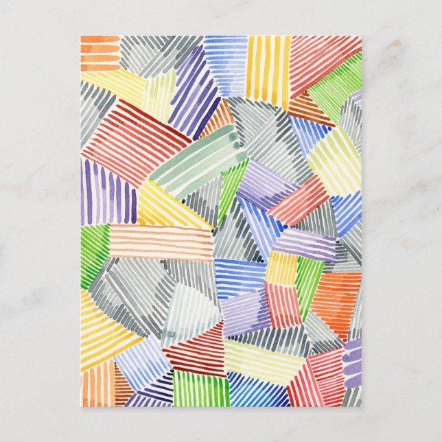 Cartão Postal Crosshatch Quilt I (Frente)