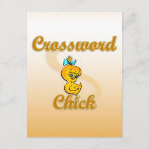 Cartão Postal Crossword Chick