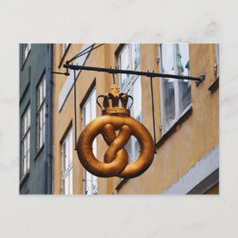 Cartão Postal Crowed Pretzel - Sinal em Copenhague