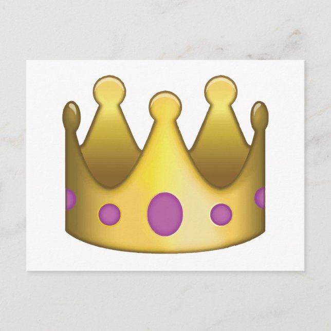 Cartão Postal Crown emoji (Frente)