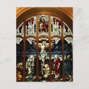 Cartão Postal Crucificação da Janela de Vidro Estreita de Jesu