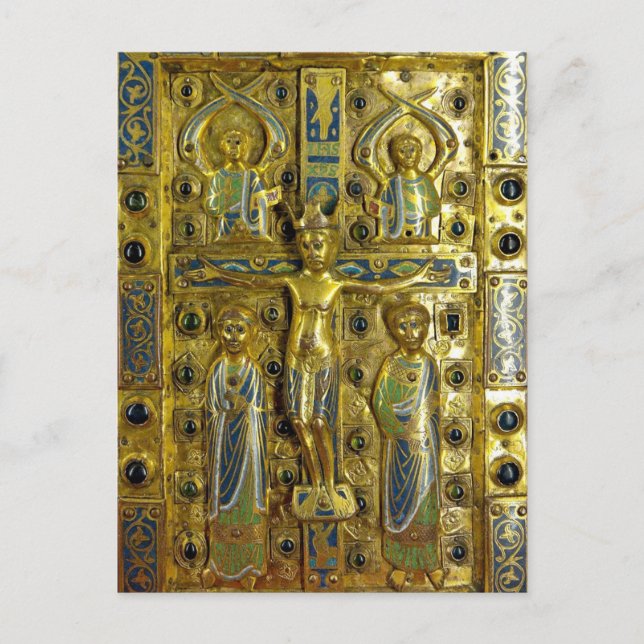 Cartão Postal Crucificação do Cristo, Limoges, 13 século (Frente)