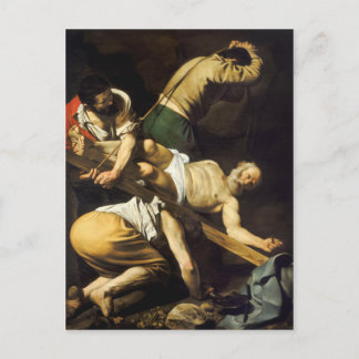 Cartão Postal Crucificação do Santo Peter - Caravaggio