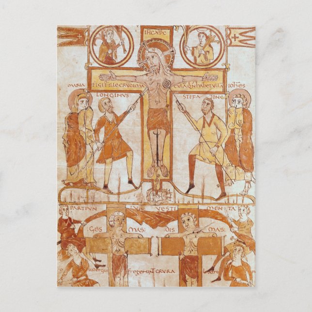 Cartão Postal Crucificação e divisão de roupas (Frente)
