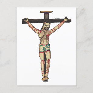 Cartão Postal Crucificação Jesus Cristo Cruzado Arte por Aquarel