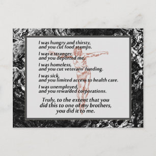 Cartão Postal Crucifixo da Justiça Social