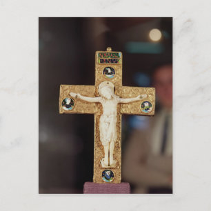 Cartão Postal Crucifixo de alívio, Cristo de marfim em cruz de 