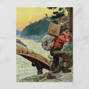 Cartão Postal “Cruisers Making Portage” de Philip R Goodwin