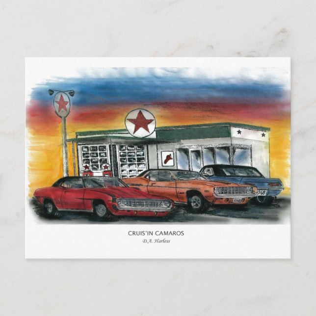 Cartão postal - Cruis'in Camaros (Frente)