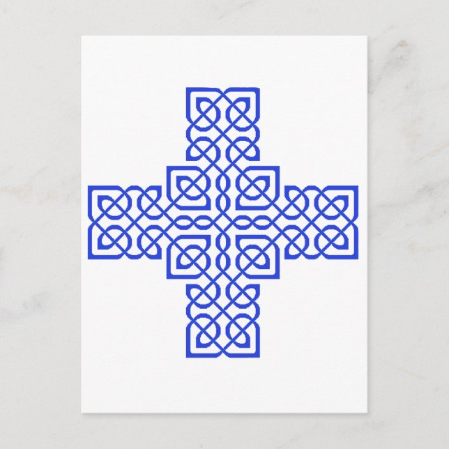 Cartão Postal Cruz Celta 6 Azul (Frente)